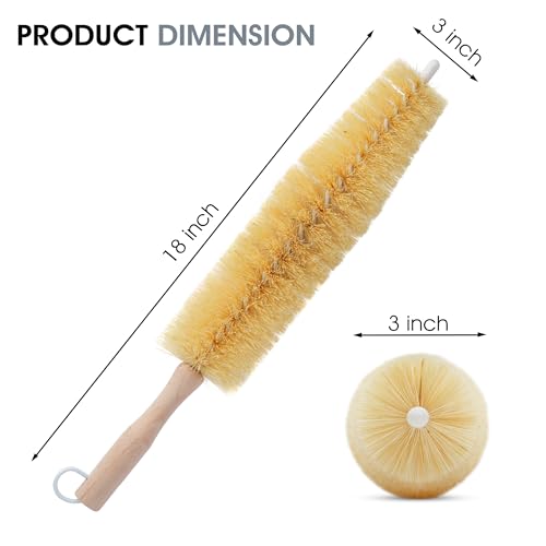Nanoskin 2-Pack Ultra-Efficient 17" Long Spoke, Wheel, and Engine Detailing Brushes with Rust Proof Plastic Coated Wire - Flexible, Scratch-Free Bristles, Deep Cleaning for Cars, Trucks, Motorcycles - size: 17 Inch (Pack of 2)