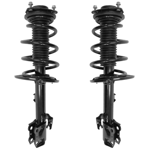 Detroit Axle - 2pc Front Struts for 2014-2019 Toyota Highlander [Excludes Sport Suspension], 2015 2016 2017 2018 Strut with Coil Spring Assembly Replacement Suspension Struts Shocks Assembly - size: 11647_11648/Pair