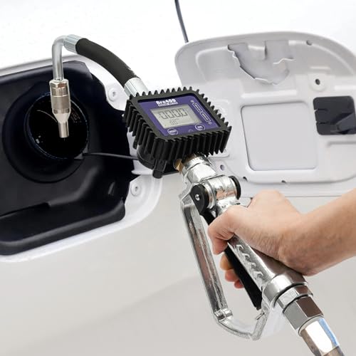Electronic Oil Metering Gun, Digital Oil Control Valve Meter Nozzle, Pneumatic Oil Gun Quantitative Fueling Gun Oil Gun with Gauge, Control Valve Fuel Oil Transfer Gun - color: Style-A