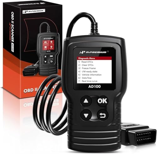 A-Premium AD100 Universal OBD2 Scanner Diagnostic Tool, Car Code Reader OBDII/EOBD/CAN Scan Tool, Check Engine Light/Read Clear Fault Codes/Smog Check/Live Data Stream/Battery Test, For Car Since 1996 - style: Basic Scan Tool AD100