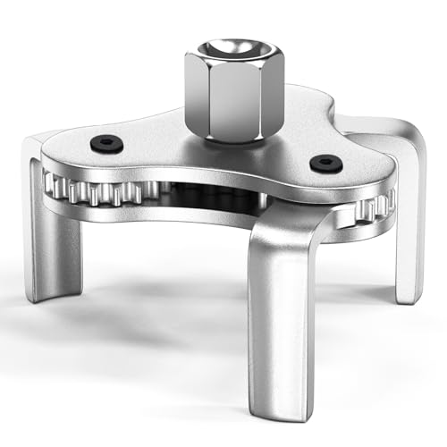 Universal Oil Filter Wrench Adjustable, from 2-1/2 inch to 4.5 inch 3 Jaw Oil Filter Removal Tool Set, Efficiency 2 Way Oil Filter Wrench