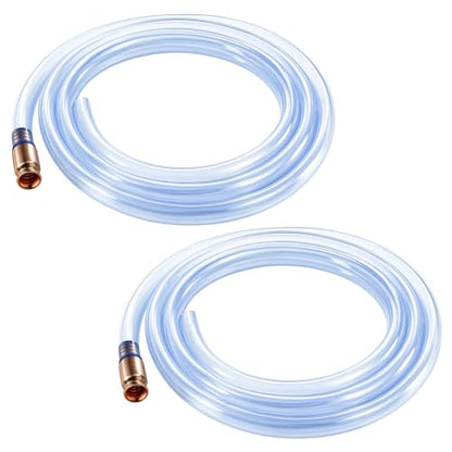 Wadoy Gas Siphon Hose Pump, Shaker Siphon for Gasoline, 1/2" Valve, 2 Pack | 6FT PVC Hose, Self-Priming Transfer for Fuel, Water and Other Liquids, No Assembly, Easy Storage, Cars, Boats and Motorcycles - size: 2 Pack 6FT