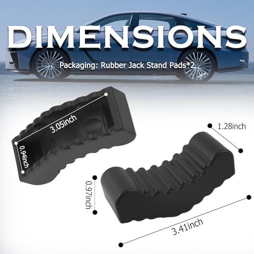 2PCS 3 Ton Jack Stand Pads Rubber,Non-Slip Heavy Duty Floor Jack Pad for Cushioning Protection,Professional Jacks Stand Rubber Pads Car Accessories for 2-3 Ton Floor Jacks Stands