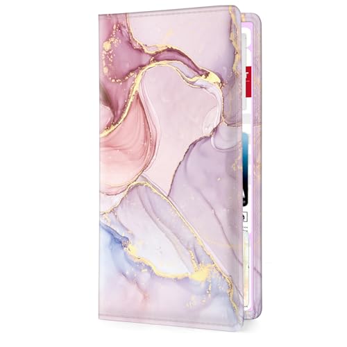 Car Registration and Insurance Holder，Colour Patterns Men Women Car License Document Registration and Insurance Card Holder - color: Multicolored marble