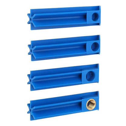4PCS Fuel Injector Cleaner Adapter Kit, Universal Injector Flush Cleaning Tool for Car and Motorcycle, ABS Durable Nozzle Adaptors Compatible with All Fuel Injection