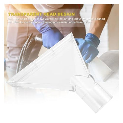 Extractor Tool Large Clear Head Compatible with Upholstery & Carpet Cleaning, Car Detailing Vacuum Wand for Portable Extractors A