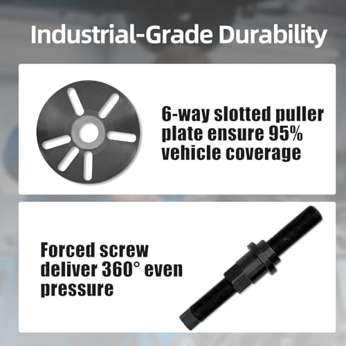 Harmonic Balancer Puller Removal and Install Tool Kit Flywheel Remover Crankshaft Pulley Removal Steering Wheel Pulling Set