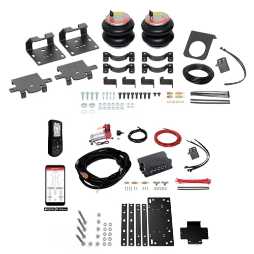 TrendsAuto Firestone Airide Red Label Air Spring Rear Kit with Air Command Dual Wireless App & Remote Kit Standard Compressor fits 2011 2026 Silverado Sierra 2500HD 3500HD | Includes TrendsAuto Decal - size: Dual Path