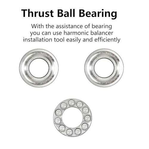 Harmonic Balancer Installation Tool with with High Carbon Chromium Bearing Steel Thrust Rolling Bearings (GCR15), Compatible with GM 1997-UP V8 LS1 LS2 LS3 LS4 LSX LSA LS6 LQ4 LQ9