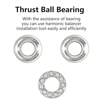 Harmonic Balancer Installation Tool with with High Carbon Chromium Bearing Steel Thrust Rolling Bearings (GCR15), Compatible with GM 1997-UP V8 LS1 LS2 LS3 LS4 LSX LSA LS6 LQ4 LQ9