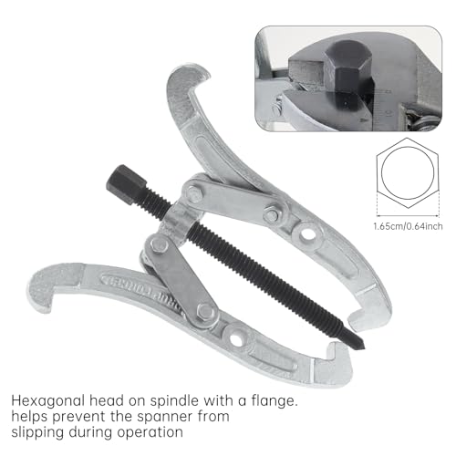 ChgImposs 8 Inch 3-Jaw Gear Puller, 2 Jaw 3 Jaw Puller for Pulley Gears Bearings and Flywheels, Heavy Duty Pulley Puller with Reversible Jaws, High Carbon Steel Removal Tool Bearing Puller Tool - size: 8 Inch
