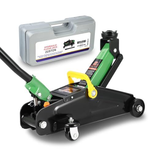 PM PERFORMOTOR Low Profile Hydraulic Trolley Service/Floor Jack, 2 Ton (4000 lbs) Capacity, Lifting Range 5.1"-13",Green,PM-TOL-FJ20-GR - color: Green, size: 2 Ton