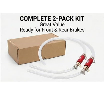 1Pair Brake Bleeder Hose, One Way Check Valve Tube Brake Bleeder Hose Set 6MM Long Lasting Bleeding Tool Kit Universal for Motorcycle Car