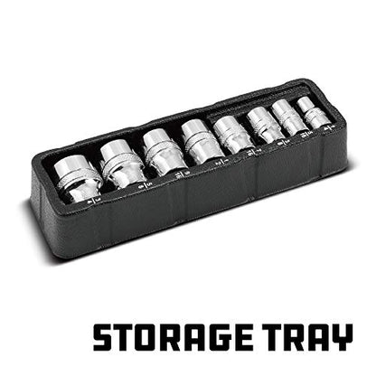 Powerbuilt 941323 8 Piece SAE Zeon Socket Set - with use for Standard, Rusted, Rounded Bolts and Nuts, Size from 1/4" to 3/4" - size: SAE
