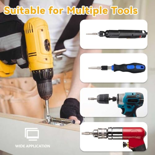 Yakamoz 7Pcs XZN Triple Square Bit Set - 1/4’’ Hex Shank Magnetic Spline Bit 12-Point Torx Screwdriver Bits for Electric Impact Tools, M4-M12, S2 Steel