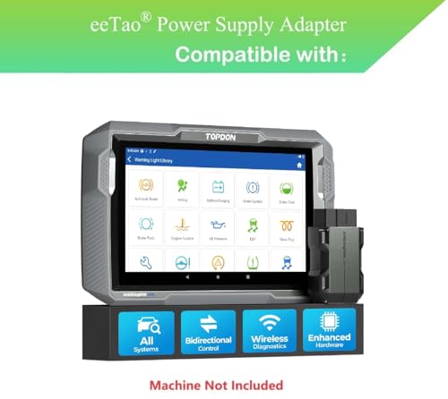12V 2A Adapter for TOPDON ArtiDiag900 Lite Automotive Diagnostic Tool | DC12.0V 2000mA Replacement Power Supply Compatible with Bidirectional Scan Tool Charger
