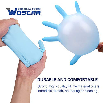 Wostar Nitrile Disposable Gloves Powder & Latex Free 4mil Touch Screen Disposable Non-Sterile Nitrile Exam Gloves - color: Blue Medium 4mil 200pcs, size: Medium (Pack of 200)