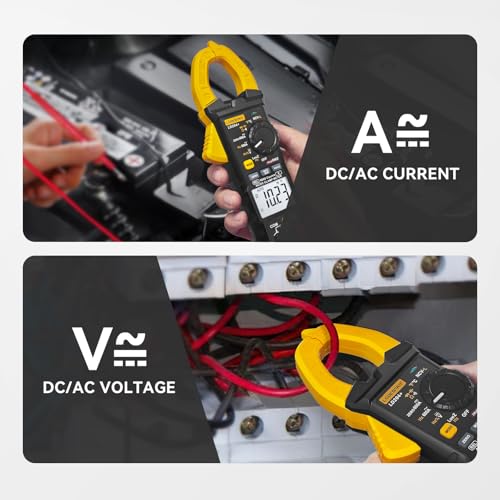 Digital Clamp Meter Multimeter 4000 Counts Voltage Tester with Auto Range, AC/DC Voltage, AC Current, Resistance, Capacitance, Continuity Diode,Live Wire Test, NCV, True RMS, AC Current Meter LD202A+ - style: LD202A+ 4000 Counts AC Current