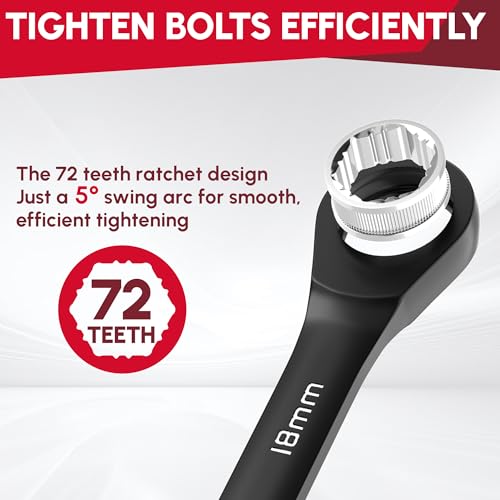 ARROW 12PCS Metric Ratcheting Wrench Set, Anti-Slip 6-18mm Combination Ratchet Wrench Set with Black Magnetic Tool Holder, Premium CRV Material, 72-Teeth, Corrosion-Resistant, Easy to Carry & Store - style: Metric Only