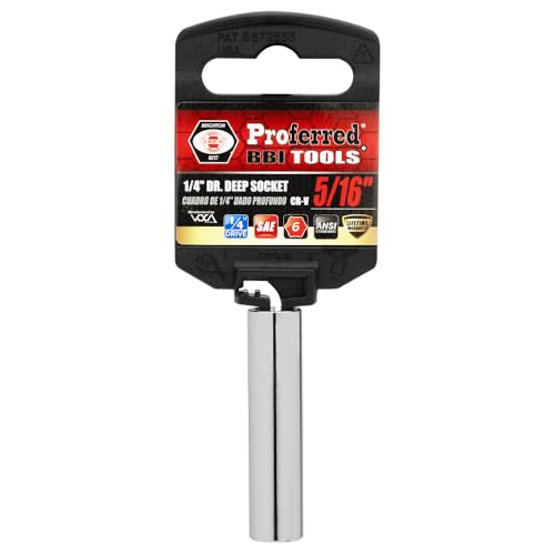 S15110 1/4" Drive SAE Socket, 5/16" Deep 6 Point - size: 5/16 INCH, style: DEEP