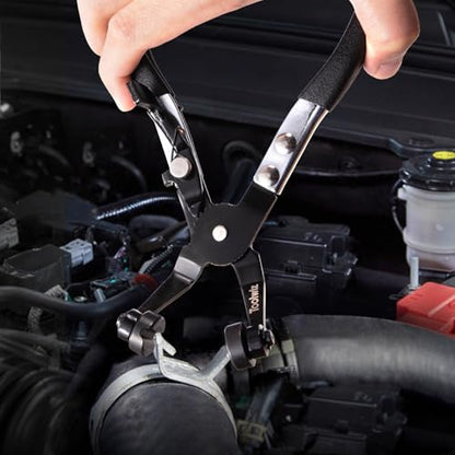 Toolwiz Hose Clamp Pliers Set, 3 Pcs for Ring-Type or Flat-Band Hose Clamp | 27" Long Reach Wire Spring Hose Clamp Plier, Angled Spring Clamp Pliers, Flat Band Hose Clamp Plier - style: 3Pack Hose Clamp Pliers Set