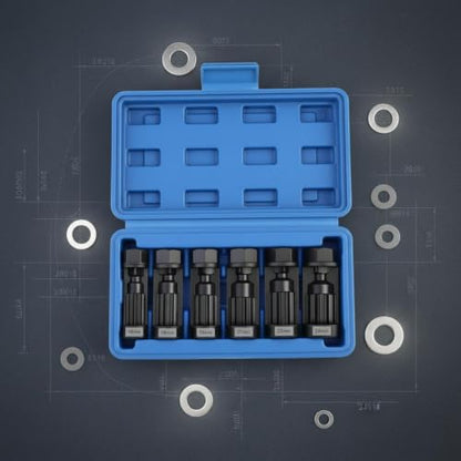6 Pieces Strut Nut Removal Tool High Hardness Shock Absorber Nut Socket Set -MO Steel Shock Absorber Socket Tool Kit for Cars Maintenance