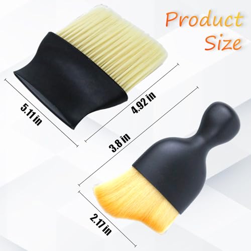4 Pcs Auto Interior Dust Brush Set Soft Bristles Detailing Brush Dusting Tool Car Interior Cleaning Soft Brushes Duster for Automotive Dashboard, Air Conditioner Vents, Keyboard Dust Removal(Yellow) - color: Yellow