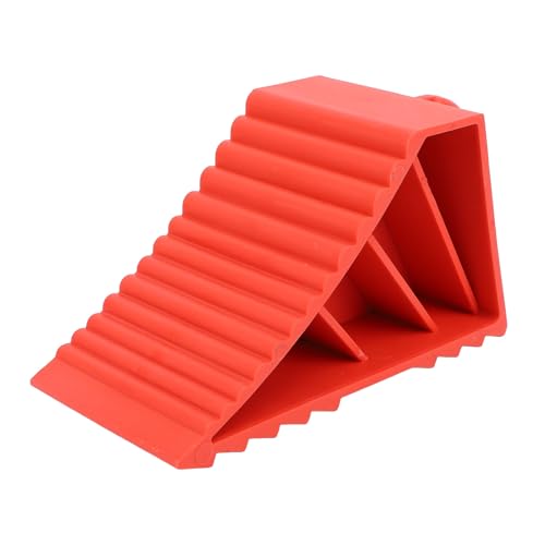 Keenso Heavy Duty Rubber Wheel Chocks 2 Pack Solid Tire Chocks with Ribbed Anti Slip Design & Handle for Car Truck RV Trailer SUV Boat Parking