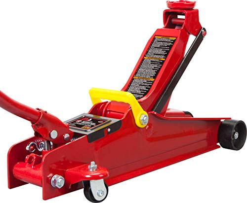 Big RED TAM825051 Torin Hydraulic Low Profile Trolley Service/Floor Jack with Single Piston Quick Lift Pump, 2.5 Ton (5,000 lb) Capacity, Red - color: Red, size: 2.5 Ton (5,000 lb) Floor Jack