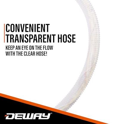 Deway Automatic Fuel Transfer Pump with Auto-Stop and Beep, Powerful AA Battery Powered with USB-C Power Option, 51" Extra Long Hose Fits All Size Cans, Portable Pump Transfers at 3.8 Gal/Minute - style: Auto-Stop w/ Beep