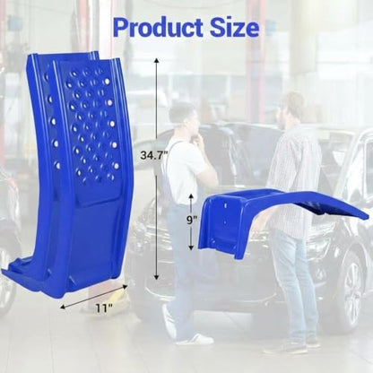 2 Pack Steel Car Ramps, 8000 LBS Capacity Heavy Duty Truck Ramps, 9" Lift Height for Low Profile Vehicles, Auto Service, Car Repair & Maintenance, 35" L x 11" W