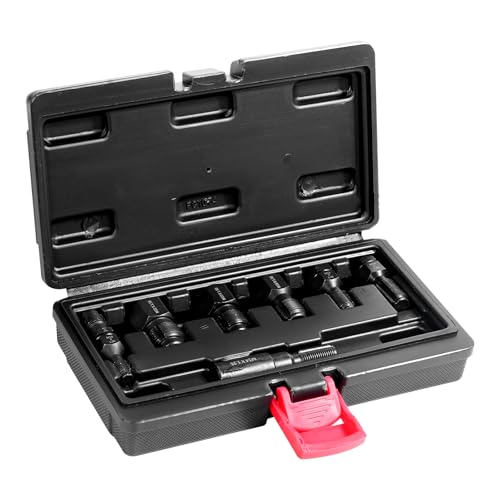 VEVOR Thread Chaser Set 7-Piece - Metric Thread Restorer Tool - M10 M12 M14 M18 M20 M22 Rethreading Tool Kit with Storage Case for Automotive Thread Repair Applications - size: 7PCS, style: METRIC