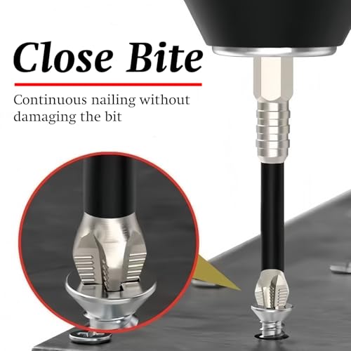 Magnetic Non-Slip Drill Bit Kit - High Magnetic S2 Alloy Steel Screwdriver Bits, Anti-Slip Hex Shank Set (25/50/65/70/90/150mm) for Impact Driver & Electric Drill (10, 70L) - size: 70L
