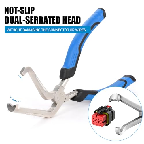 SMOTIVEPRO 3-Piece Electrical Disconnect Pliers, Hose Clamp Pliers and Automotive Electrical Plug Connector Disconnect Tool Kit, Professional Electrical Connector Removal Tool - color: 3-Piece Electrical Disconnect Pliers