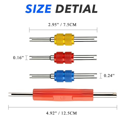 Diking R134A R12 A/C HVAC Air Conditioner Schrader Valve Stem Core Remover Tool (Remover Tool)