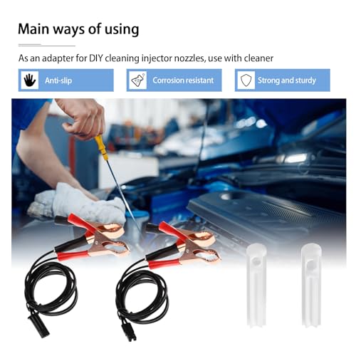 Augeny Auto Fuel Injector Flush Cleaner Adapter, Universal Car Fuel Injection Nozzle Cleaning Assistant Tool Kit, Vehicle DIY Injector Cleaning Tool Set for Auto Motorcycle EV ATV Boat