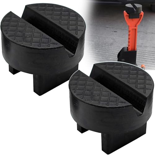 Unique Design Universal Car Jack Stand Support Pad Floor Lifting Slotted Frame Rail Protector Guard Pinch Weld Protector Rubber - color: 2Pcs