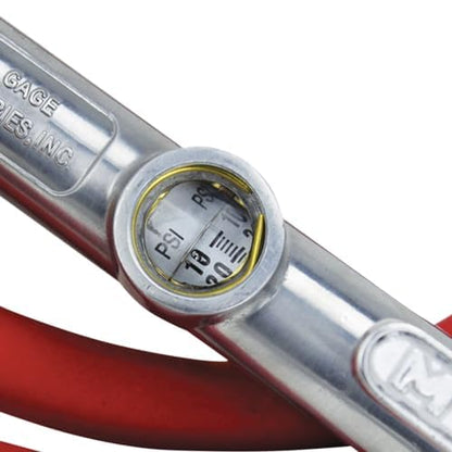 New & Improved - Tire Inflator Gauge with Dual Head Straight Foot Air Chuck 15” Air Hose 10-160 PSI
