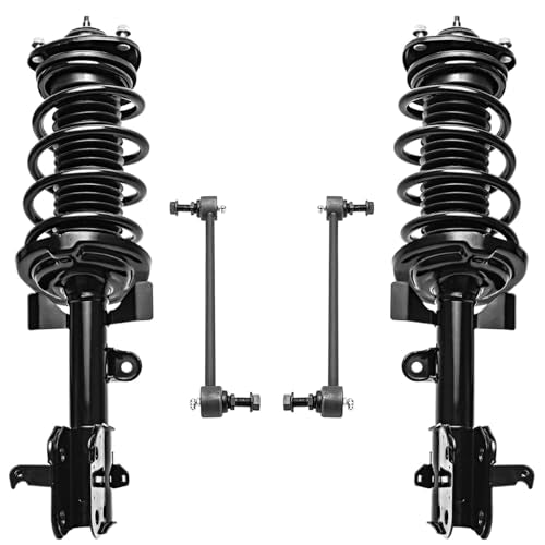 Detroit Axle - 4pc Front Struts Sway Bars for 2013-2017 Honda Odyssey, 2 Struts with Coil Spring 2 Sway Bars 2014 2015 2016 Replacement Quick Install Ready Struts Shocks Assembly - size: 4AS47221/ sway kit