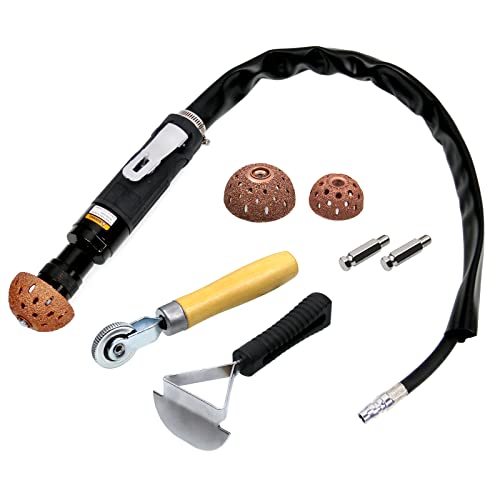 RYANSTAR RACING Tire Repair Set Includes 2500rpm Low Speed Air Tire Buffer Tire Patch Roller Tire Inner Liner Scrapper 3Pcs Tungsten Steel Buffing Wheel 42mm 55mm - size: with 2 tools