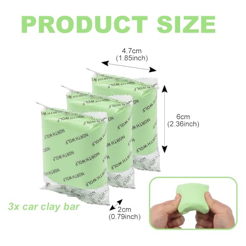 3 Pack Magic Clay Bar Kit Premium Car Clay Bars for Auto Detailing Cleaning No Scratch Cleaner, Green - color: Green