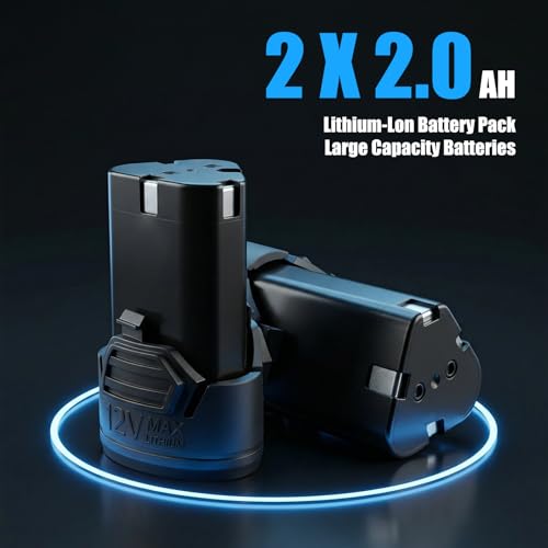 3/8" Cordless Electric Ratchet Wrench Set, 40Ft-lbs, 12V Power Ratchet Tool Kit With 2 Packs 2000mAh Lithium-Ion Battery And Charger,6 Sockets, 1/4" Adapter and 3" Extension Bar