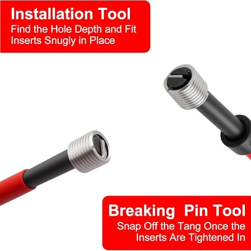 20 Piece M10 x 1.5mm Thread Repair Insert Kit, Stainless Steel Thread Repair Kit Helicoil Coil Compatible Hand Tool Set for Auto Repair - size: M10 x 1.5