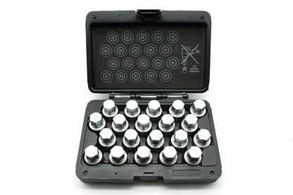 TEMO 20pc Anti-Theft Wheel Lug Nut Removal Socket Key for Porsche - size: 20pc Set