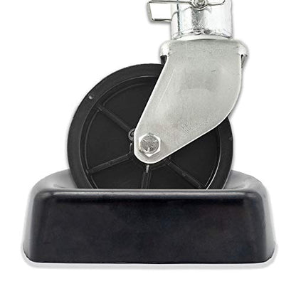 Jack Wheel Chock Dock Block – Fits 6" Caster, Heavy Duty Reinforced Rubber Stabilizer for Trailer, RV, Boat, Camper, Jet Ski – Secure, Prevent Rolling, Weather-Resistant, High Grip Lock