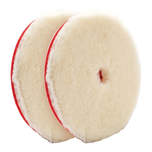 Griot's Garage BOSS Knitted Wool Pads for Car Detailing, Polishing and Paint Correction, Buffing Pads Compatible with BOSS Creams, 6.5”, Set of 2 - size: 6.5 Inch Pads (Set of 2)