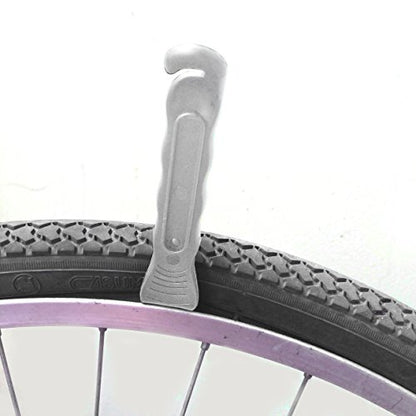 Bike Tire Lever - Premium Hardened Plastic Levers to Repair Bicycle Tube - Must Have Tool Kit for Road Bicyclist - Set of 3 - color: Silver