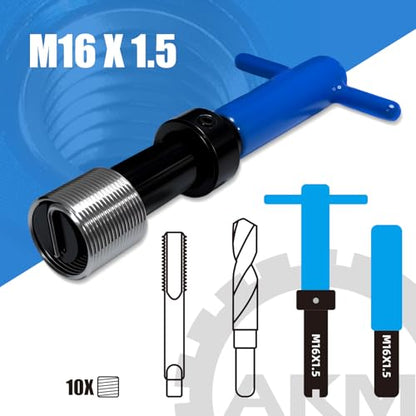 AKM 15PCS M16*1.5 Metric Thread Repair Kit