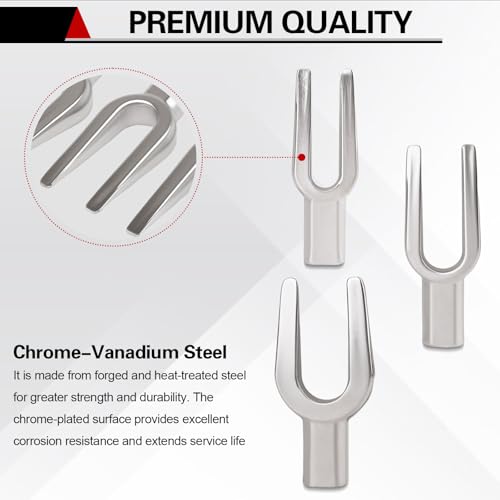 5pcs Ball Joint Separator Set | Tie Rod Removal Tool, 1-1/8", 15/16", 11/16" Pickle Fork Tool Set with Handle and Adapter for Pitman Arm Removal