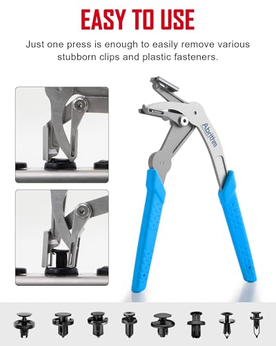 Car Clip Pliers, Panel Clip Removal Pliers, Professional Plastic Fastener Removal Tool for Removing Automotive Fasteners Clips Without Damage Blue - color: Blue